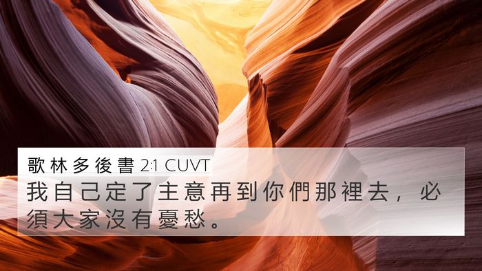 歌 林 多 後 書 2:1 CUVT Bible Verse Image