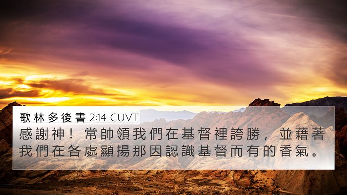 歌 林 多 後 書 2:14 CUVT Bible Verse Image