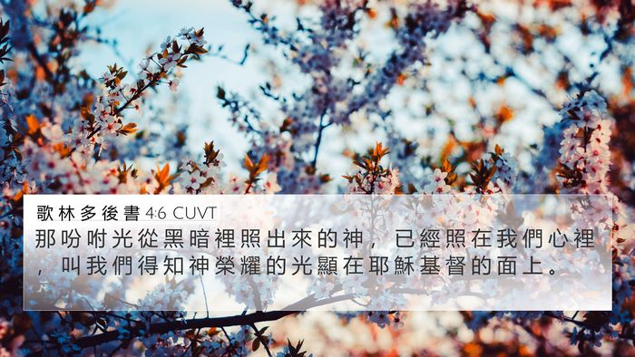 歌 林 多 後 書 4:6 CUVT Bible Verse Image