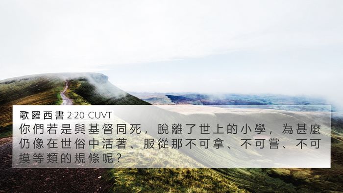 歌 羅 西 書 2:20 CUVT Bible Verse Image
