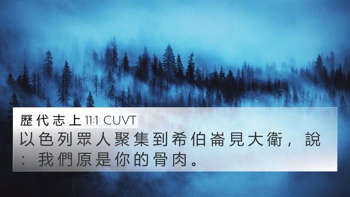 歷 代 志 上 11:1 CUVT Bible Verse Image