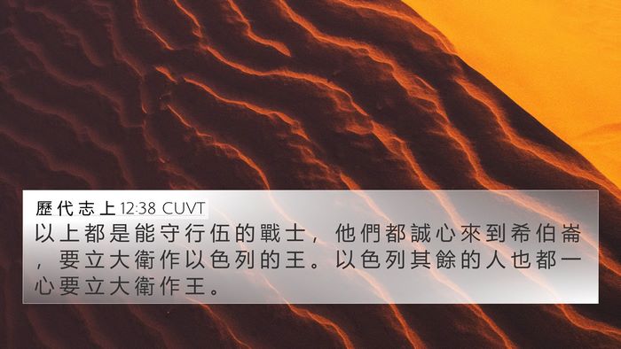歷 代 志 上 12:38 CUVT Bible Verse Image