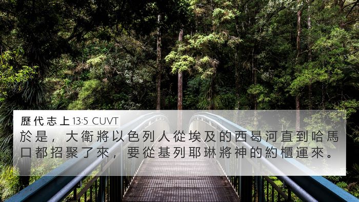 歷 代 志 上 13:5 CUVT Bible Verse Image