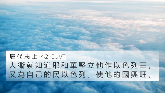 歷 代 志 上 14:2 CUVT 4K Wallpaper - 大 衛 就 知 道 耶 和 華 堅 立 他 作 - 4K Wallpaper Bible Verse