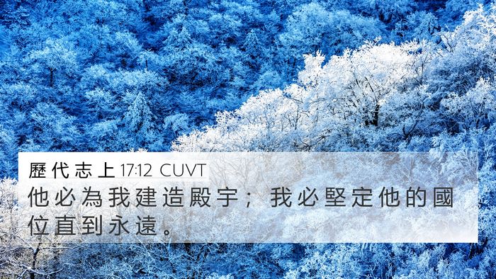 歷 代 志 上 17:12 CUVT Bible Verse Image