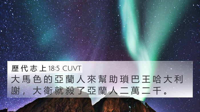 歷 代 志 上 18:5 CUVT Bible Verse Image