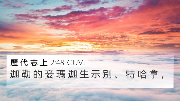 歷 代 志 上 2:48 CUVT 4K Wallpaper - 迦 勒 的 妾 瑪 迦 生 示 別 、 特 哈 - 4K Wallpaper Bible Verse