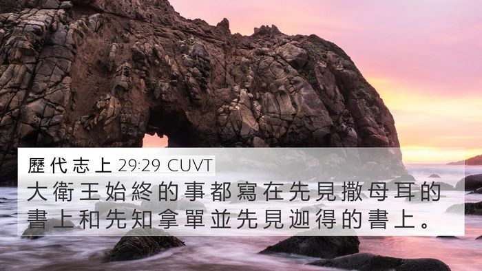 歷 代 志 上 29:29 CUVT Bible Verse Image