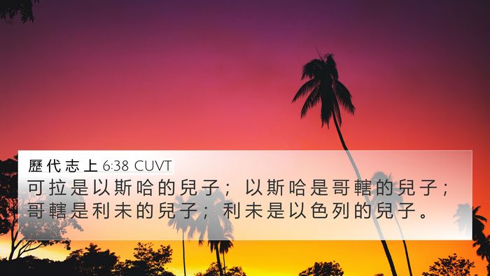 歷 代 志 上 6:38 CUVT Bible Verse Image