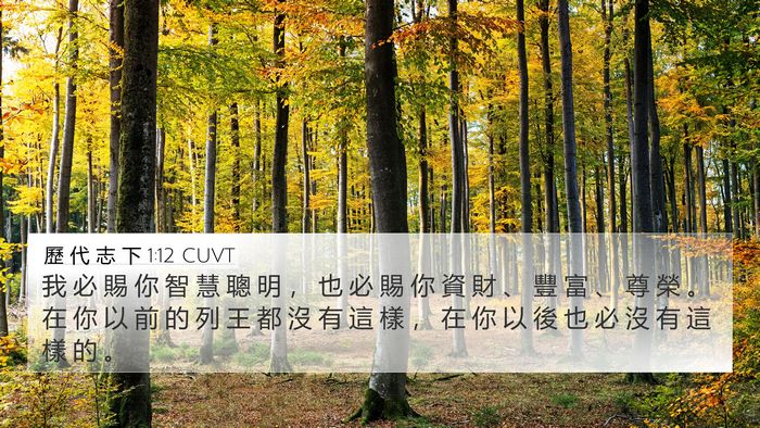 歷 代 志 下 1:12 CUVT Bible Verse Image