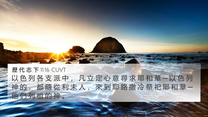 歷 代 志 下 11:16 CUVT Bible Verse Image