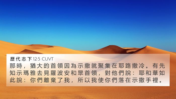 歷 代 志 下 12:5 CUVT Bible Verse Image
