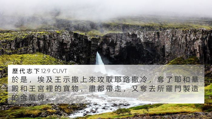 歷 代 志 下 12:9 CUVT Bible Verse Image