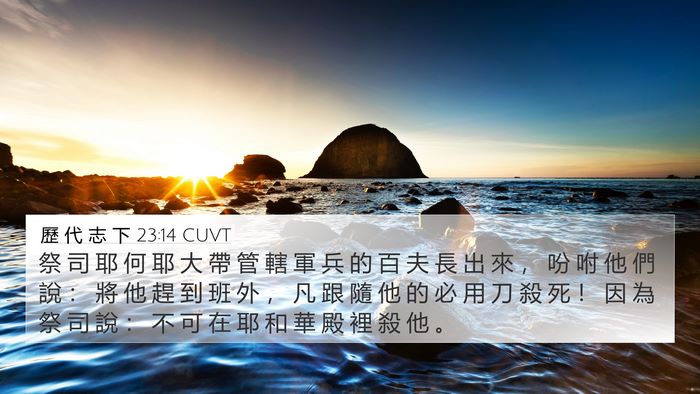 歷 代 志 下 23:14 CUVT Bible Verse Image