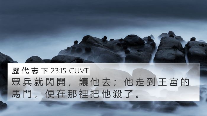 歷 代 志 下 23:15 CUVT Bible Verse Image