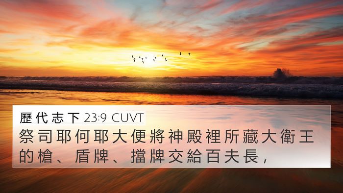 歷 代 志 下 23:9 CUVT Bible Verse Image