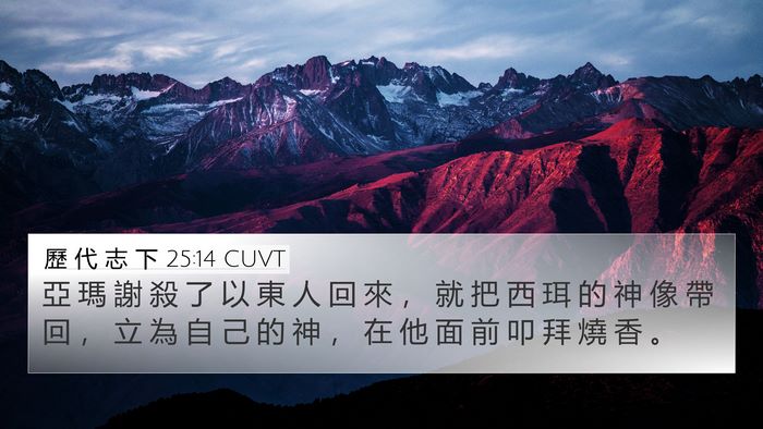 歷 代 志 下 25:14 CUVT Bible Verse Image