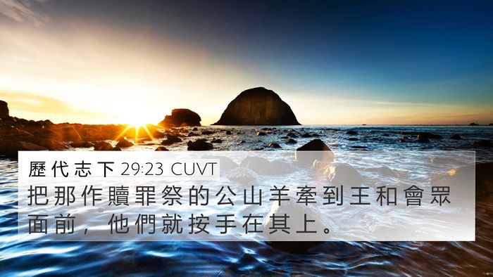 歷 代 志 下 29:23 CUVT Bible Verse Image
