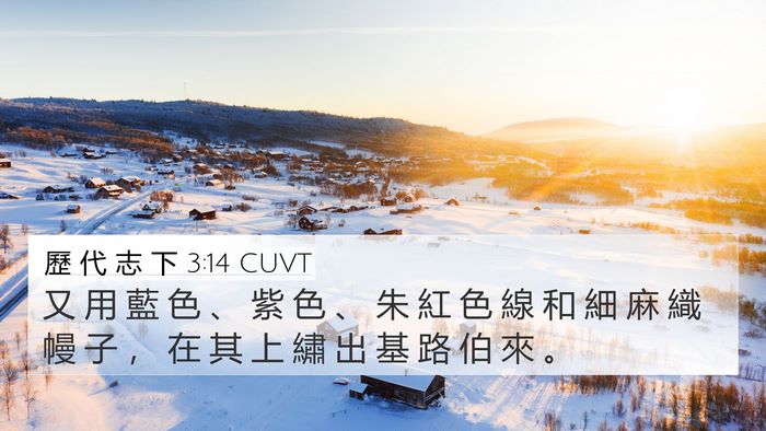 歷 代 志 下 3:14 CUVT Bible Verse Image