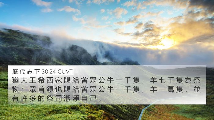 歷 代 志 下 30:24 CUVT Bible Verse Image