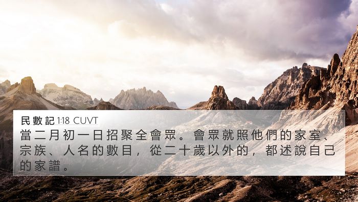 民 數 記 1:18 CUVT Bible Verse Image