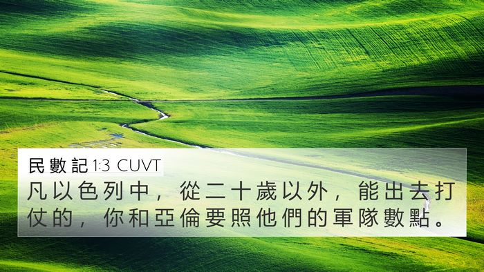 民 數 記 1:3 CUVT Bible Verse Image