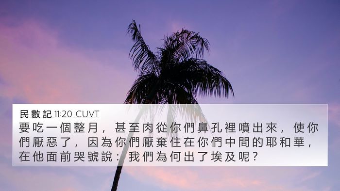 民 數 記 11:20 CUVT Bible Verse Image