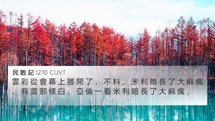 民 數 記 12:10 CUVT Bible Verse Image
