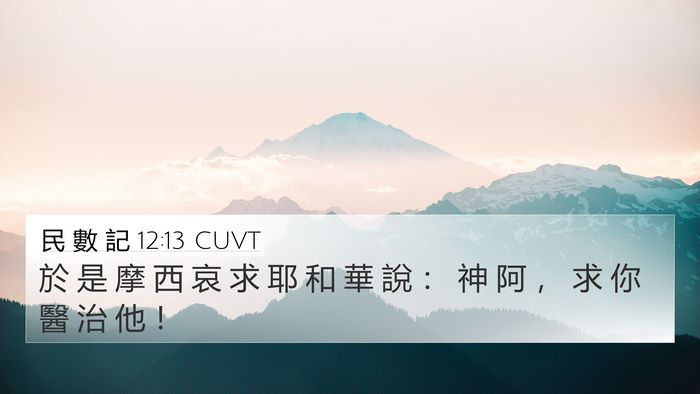 民 數 記 12:13 CUVT Bible Verse Image