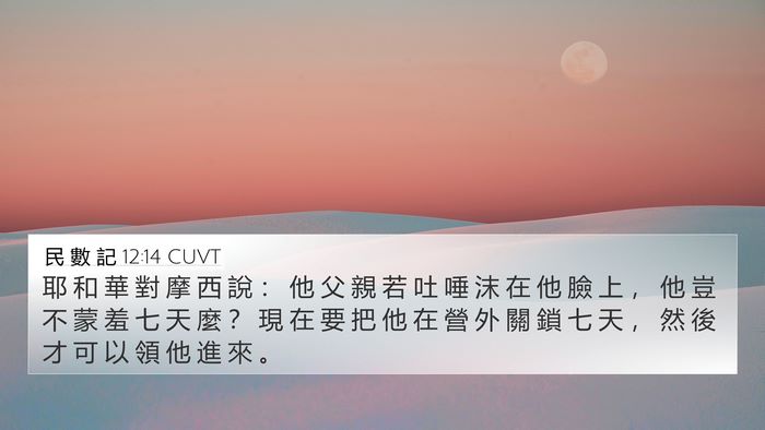 民 數 記 12:14 CUVT Bible Verse Image