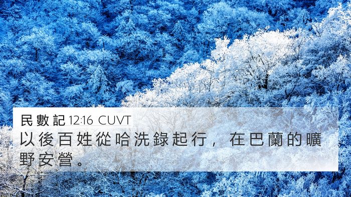 民 數 記 12:16 CUVT Bible Verse Image