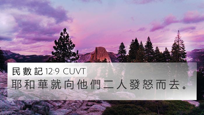 民 數 記 12:9 CUVT 4K Wallpaper - 耶 和 華 就 向 他 們 二 人 發 怒 而 - 4K Wallpaper Bible Verse