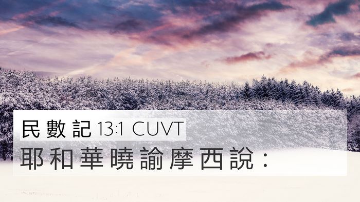 民 數 記 13:1 CUVT Bible Verse Image