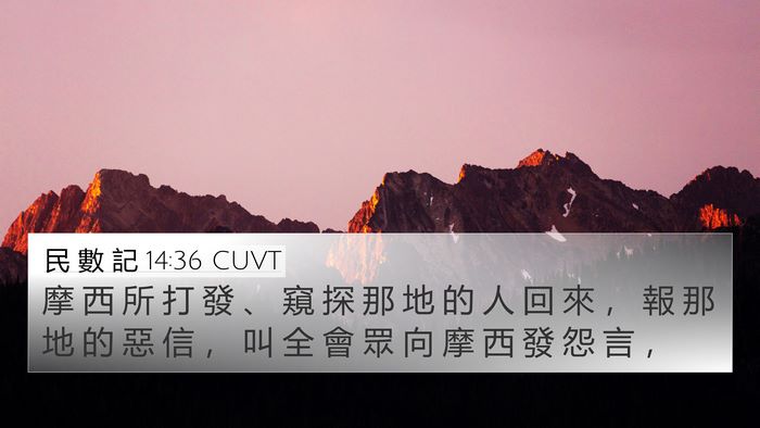 民 數 記 14:36 CUVT Bible Verse Image