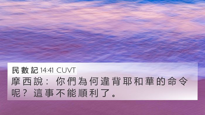 民 數 記 14:41 CUVT Bible Verse Image