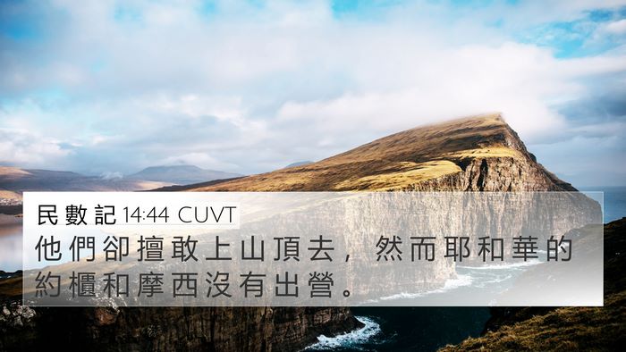 民 數 記 14:44 CUVT Bible Verse Image