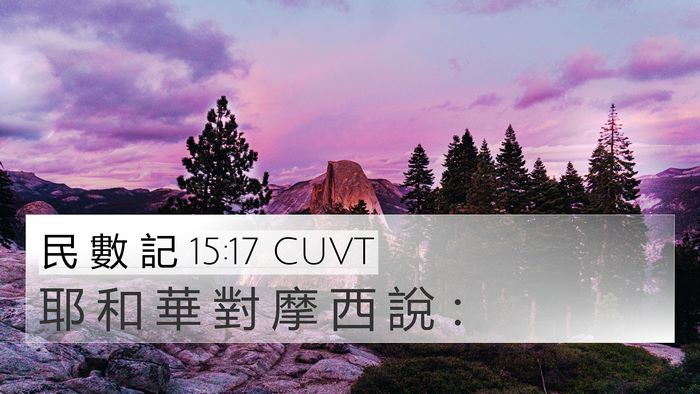 民 數 記 15:17 CUVT Bible Verse Image