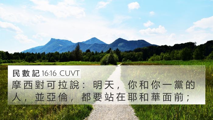 民 數 記 16:16 CUVT Bible Verse Image