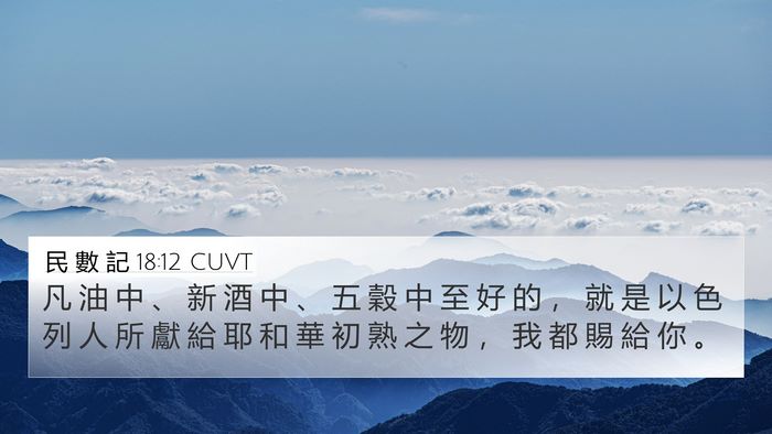 民 數 記 18:12 CUVT Bible Verse Image