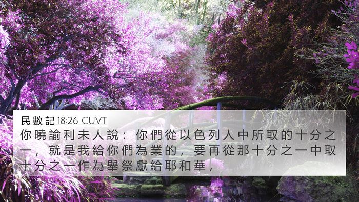 民 數 記 18:26 CUVT Bible Verse Image