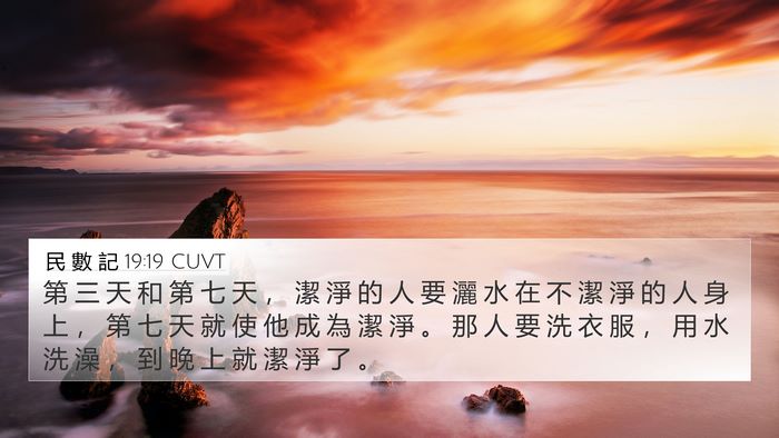 民 數 記 19:19 CUVT Bible Verse Image