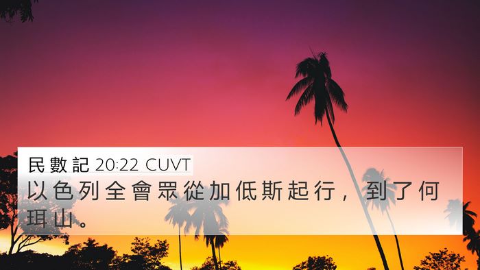 民 數 記 20:22 CUVT Bible Verse Image