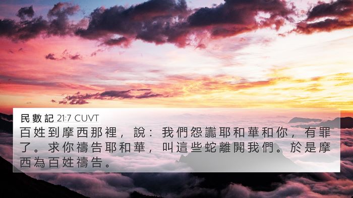 民 數 記 21:7 CUVT Bible Verse Image