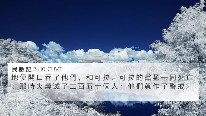 民 數 記 26:10 CUVT Bible Verse Image