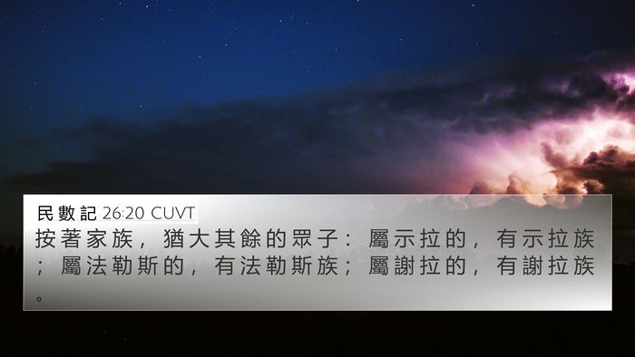 民 數 記 26:20 CUVT Bible Verse Image