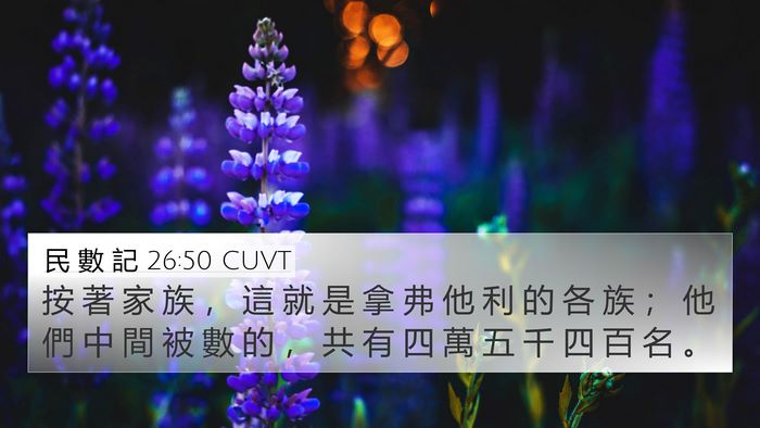 民 數 記 26:50 CUVT Bible Verse Image