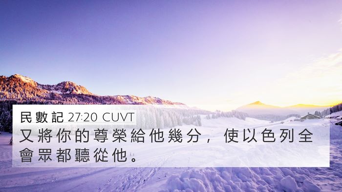 民 數 記 27:20 CUVT Bible Verse Image