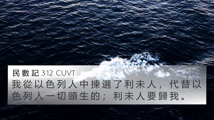 民 數 記 3:12 CUVT Bible Verse Image