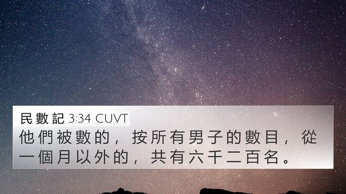 民 數 記 3:34 CUVT Bible Verse Image