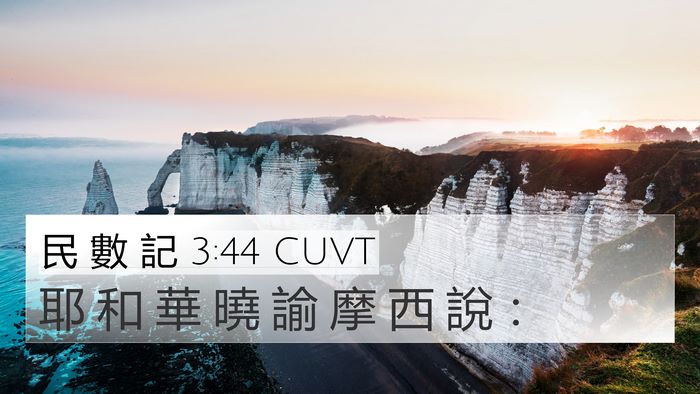 民 數 記 3:44 CUVT 4K Wallpaper - 耶 和 華 曉 諭 摩 西 說 - 4K Wallpaper Bible Verse